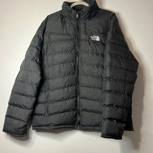 The North Face puffer gray jacket